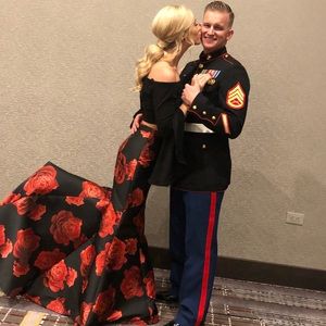 JOVANI Two Piece Gown- like new